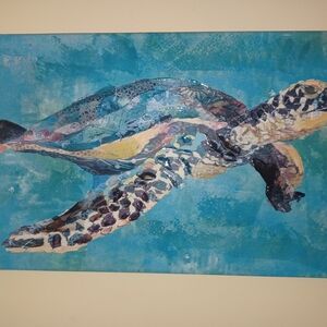 Colorful Sea Turtle Canvas Art